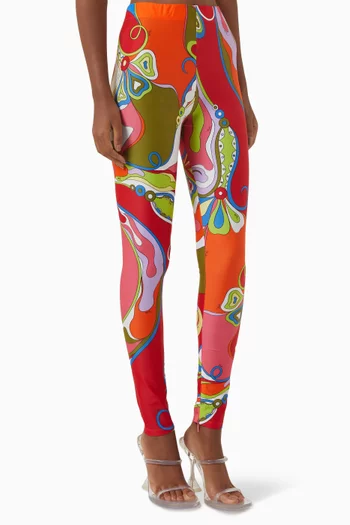 Orchidee-print Leggings in Eco-LYCRA®