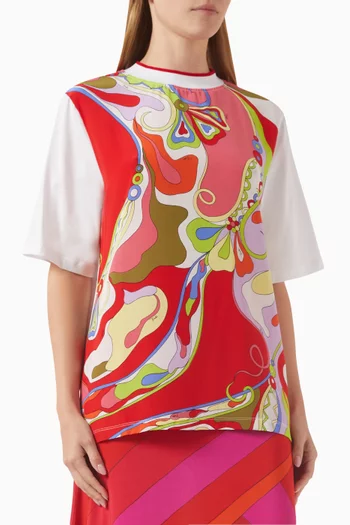 Marmo-print T-shirt in Cotton-jersey
