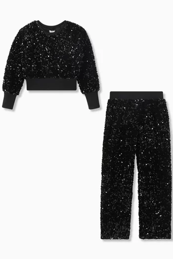 Sequin-Embellished Two-piece Set