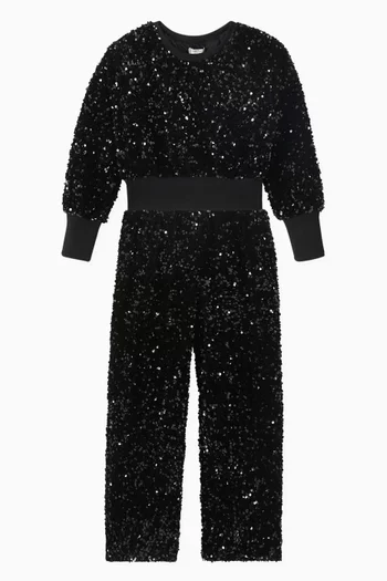 Sequin-Embellished Two-piece Set