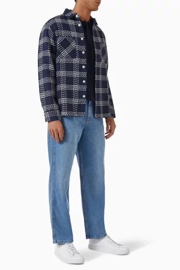 Whiting Lattice Check Overshirt in Cotton-blend