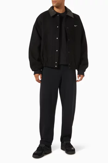 Solo Swoosh Varsity Jacket in Wool Blend