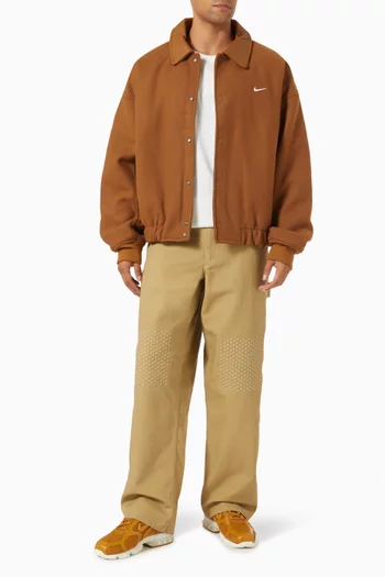 Solo Swoosh Varsity Jacket in Wool Blend