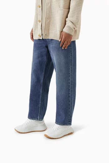 سنيكرز هاي فاي أسفل الكاحل جلد