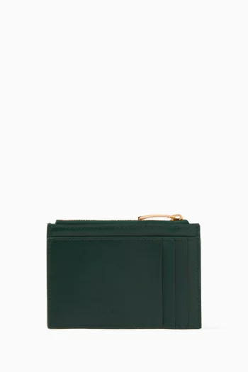 Cassette Zipped Card Case in Intrecciato Nappa