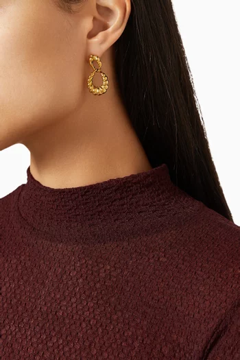 Lorraine Croissant Earrings in 18kt Gold-plated Metal