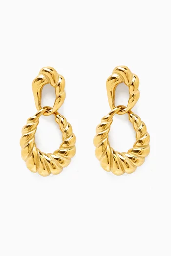 Lorraine Croissant Earrings in 18kt Gold-plated Metal