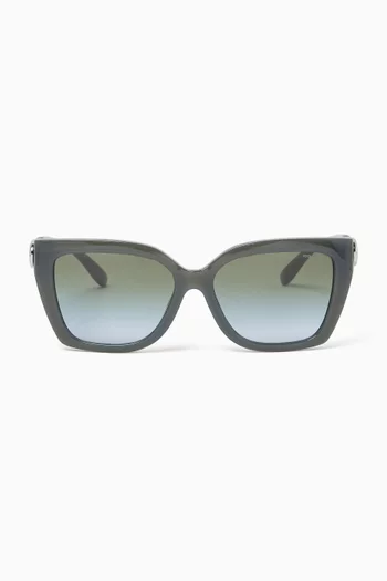 Oversized D-frame Sunglasses in Acetate
