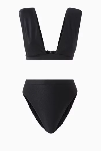 طقم بيكيني بأكتاف مبطّنة نايلون مطاطي