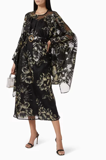 Floral-print Belted Dress