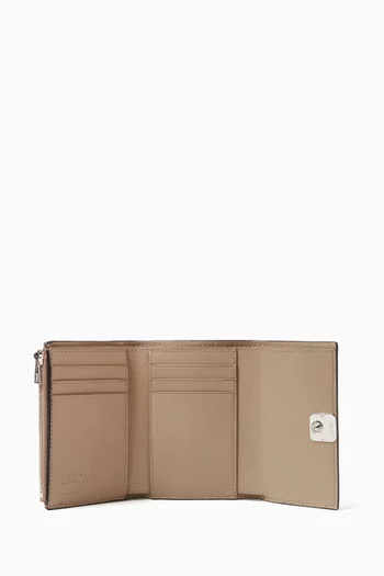 Small Anagram Vertical Wallet in Leather