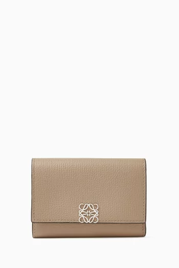 Small Anagram Vertical Wallet in Leather