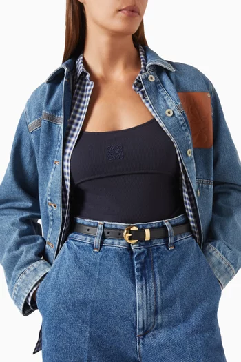 Buckle Belt in Leather