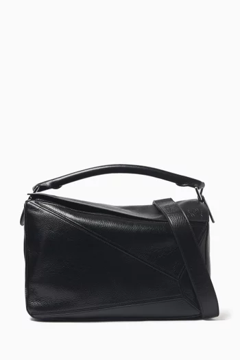 Large Puzzle Bag in Deerskin