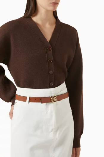 Reversible Anagram Belt in Smooth Calfskin
