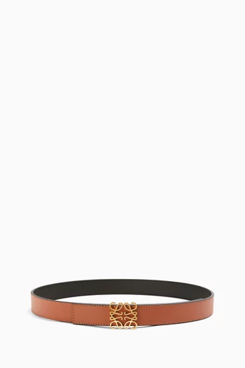 Reversible Anagram Belt in Smooth Calfskin