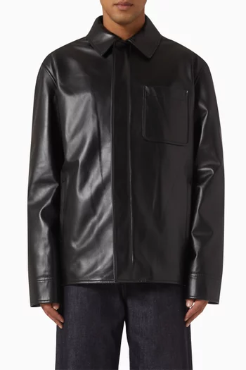 Overshirt in Leather