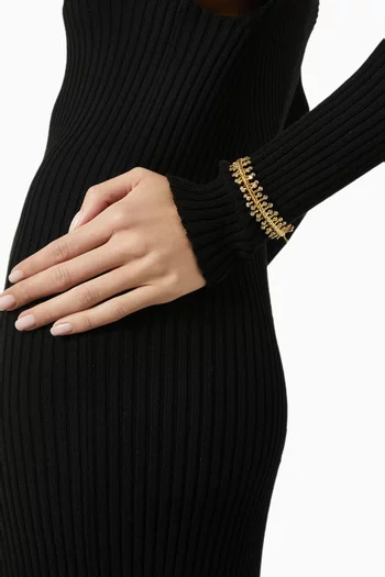 سوار ستيتمنت ويفز نحاس مطلي ذهب عيار 18