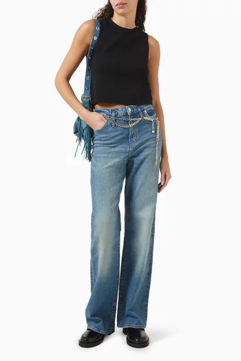 Chain-link Jeans in Denim