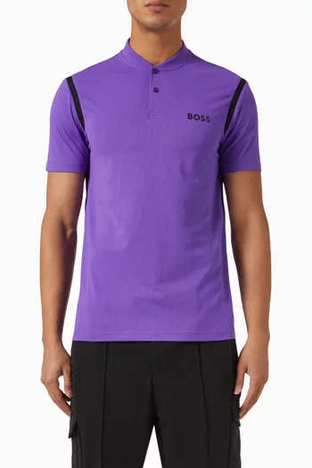 x Matteo Berrettini Active Polo Shirt in Waffle Knit