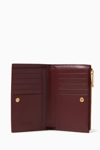 Medium Bi-fold Wallet in Intrecciato Leather