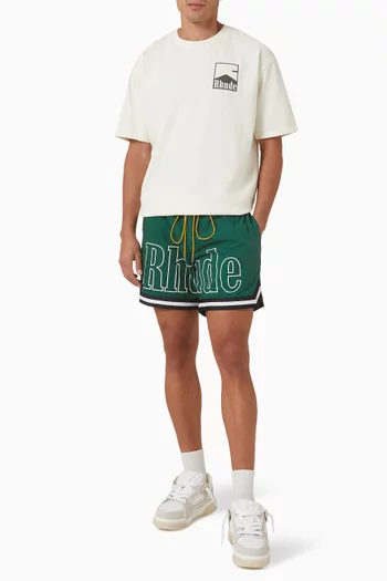 Logo Basketball Swim Shorts in Nylon