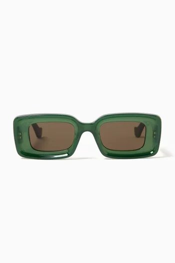 Rectangle Anagram Sunglasses in Acetate