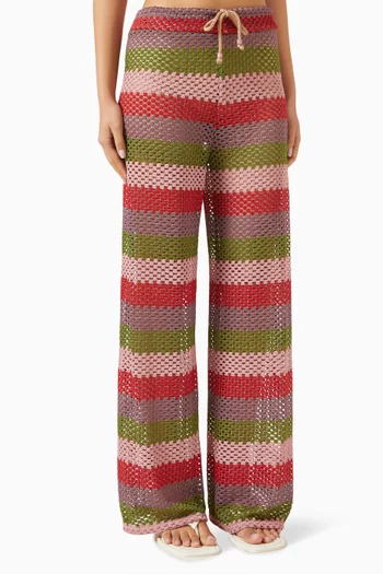 Bree Boho Pants in Crochet-knit