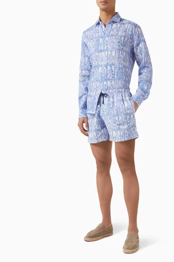Card-print Swim Shorts