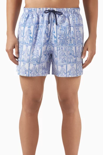 Card-print Swim Shorts