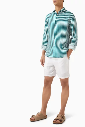 Dolomitis Striped Shirt in Linen