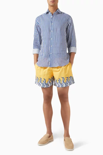 Dolomitis Striped Shirt in Linen