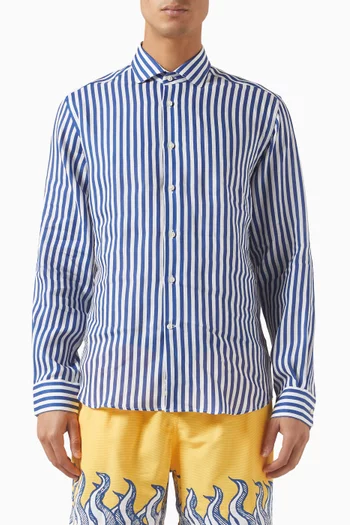 Dolomitis Striped Shirt in Linen