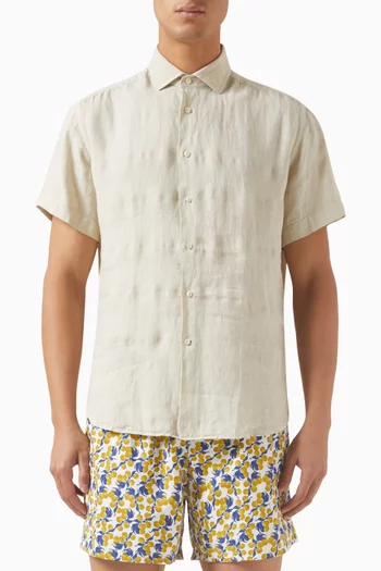 Short-sleeve Shirt in Linen