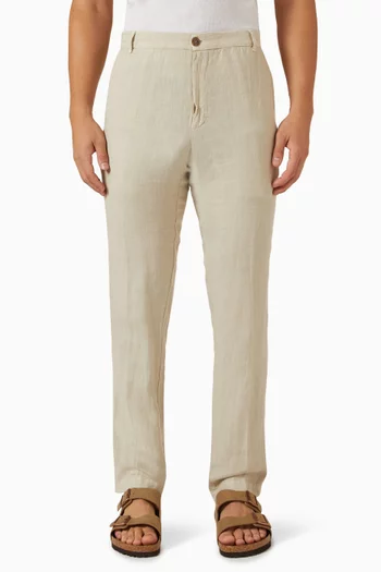 Tapered Pants in Linen