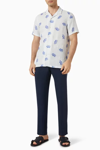 Tapered Pants in Linen