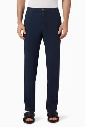 Tapered Pants in Linen