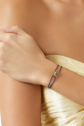 Ménage à Trois Emerald Thread Bracelet in 18kt Rose Gold