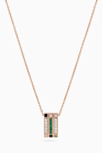 Ménage à Trois Emerald Necklace in 18kt Rose Gold