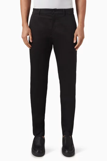 Tapered Pants in Stretch Sateen