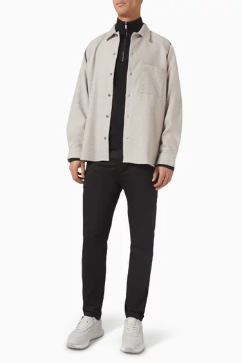 Brushed Overshirt in Cotton-blend