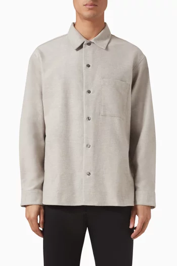 Brushed Overshirt in Cotton-blend