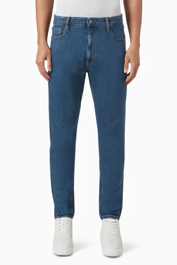 Tapered-fit Jeans in Cotton-denim