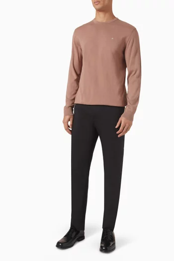 Logo Embroidered Sweater in Silk-blend