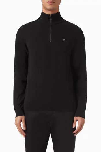 Zip Sweater in Silk-blend