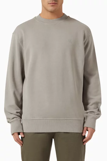 Washed Puff Print Sweatshirt in Cotton