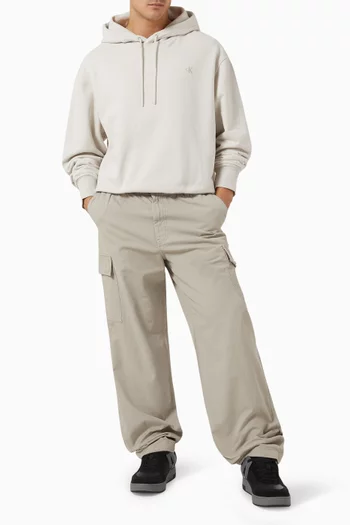 Logo Hoodie in Cotton Terry Fleece