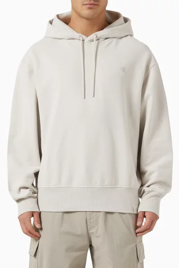 Logo Hoodie in Cotton Terry Fleece