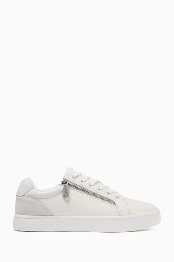 Zip Low-top Sneakers in Leather