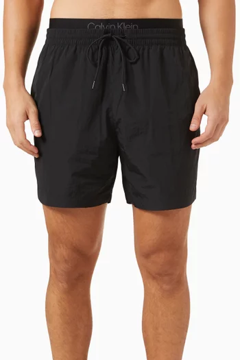 Monogram Double Waistband Swim Shorts in Nylon